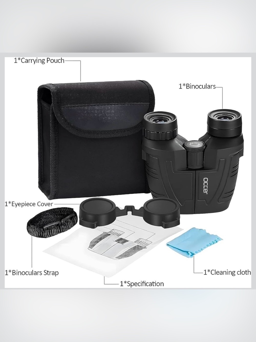 Occer Compact Binoculars - Picture 3 of 10